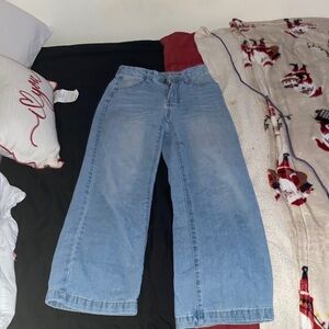 SHEIN Light Blue Flare Jeans